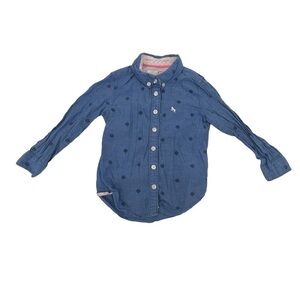 H&M Label Of Graded Goods Blue Button Up Collared Shirt Size 1 1/2-2 Years Boy's